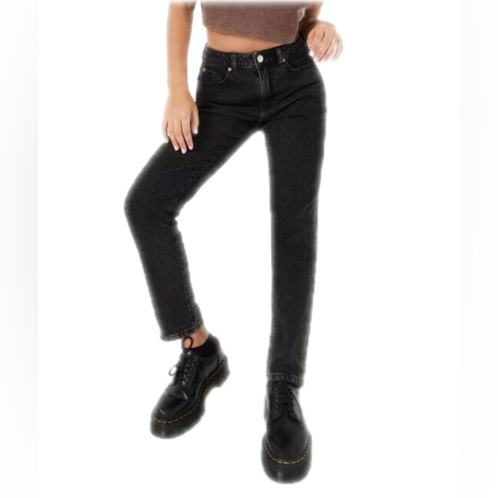Garage Black Ripped Mom Jeans